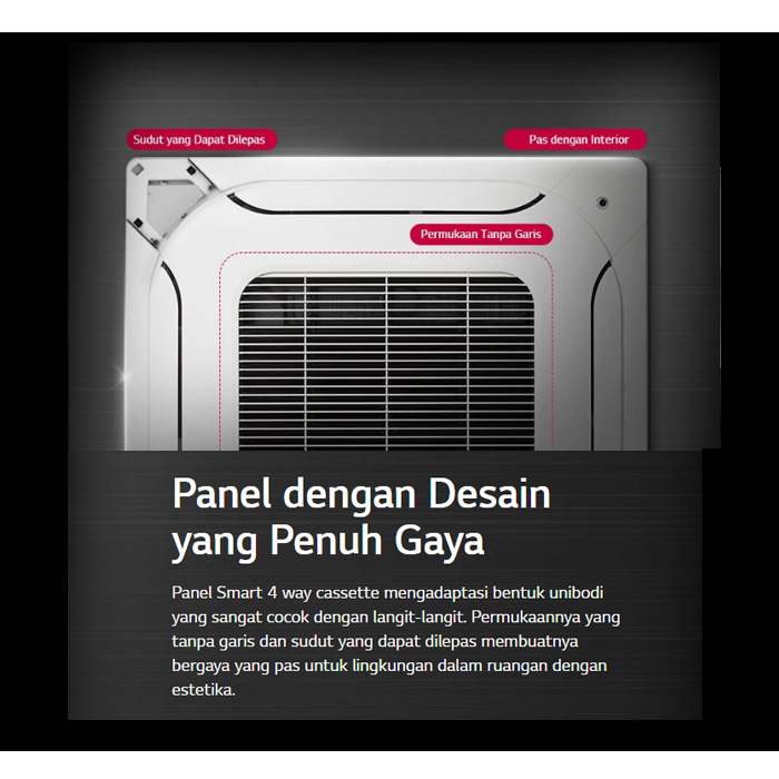 LG AC Cassette Entry Series 4 Way 2 PK - ZTNQ18GPLE0